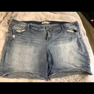 Denim shorts. Barely worn, like new condition.